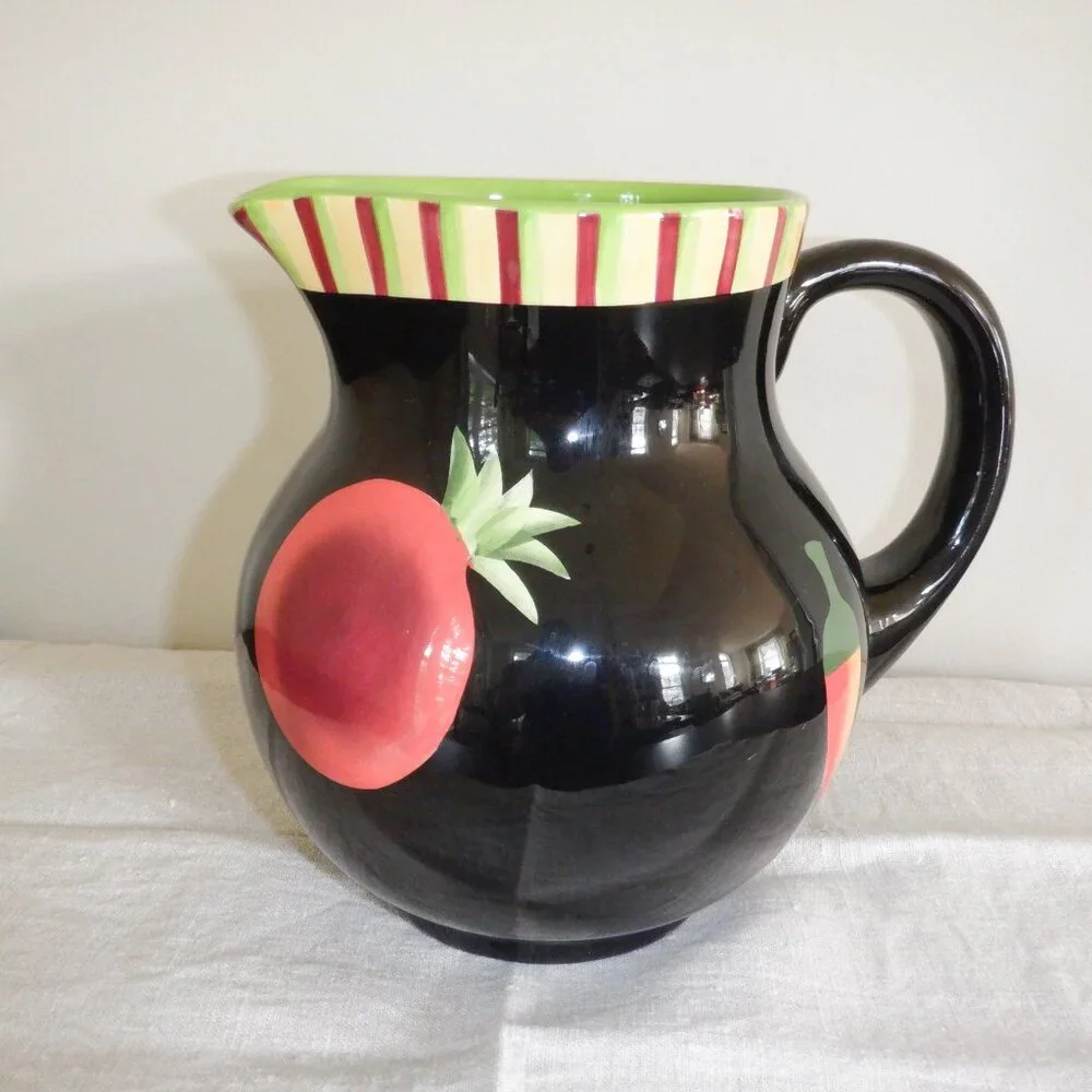 Vintage Pimenta-Caliente Margarita Pitcher and Salter by Crate and Barrel